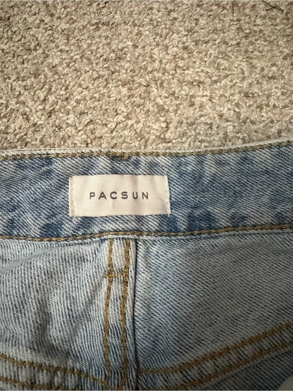 PacSun Light Blue Ripped Wide-Leg Jeans - Picture 2 of 2